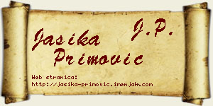 Jasika Primović vizit kartica